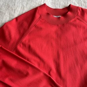 Cos viscose blend orange red jumper sz M